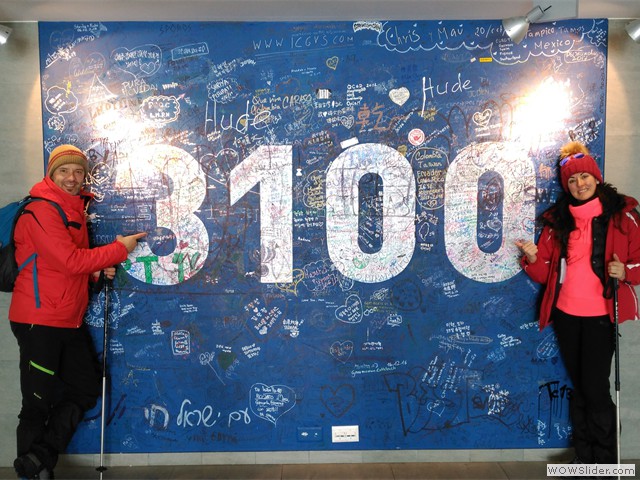 A 3.100 metros