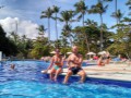 En la piscina